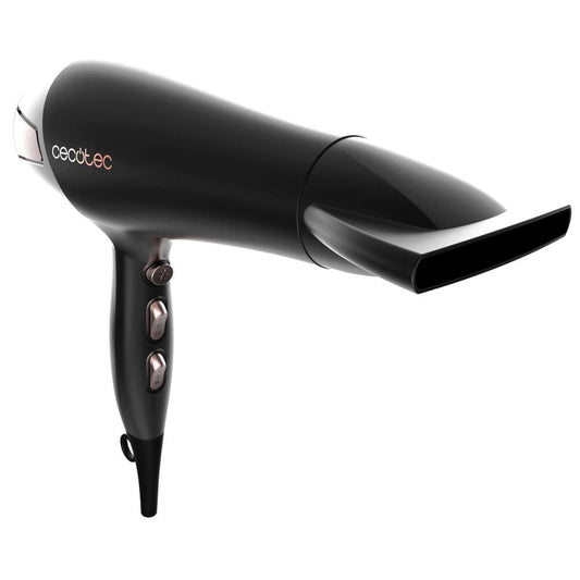 Cecotec jonizējošs matu fēns Bamba IoniCare 5250 EasyCollect Pro, 2100 W, automātiska kabeļa ievilkšana, salokāms, īsts jons, koncentratora uzgalis un difuzors, 2 ātrumi, melns