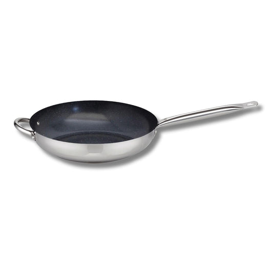 ELO 2454226 - 32 cm stainless steel induction frying pan, suitable for all stove types, gray, 18/10 quality.