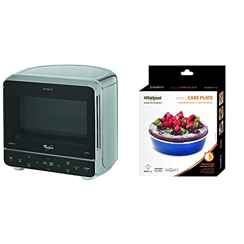 Whirlpool MAX 38 SL mikroviļņu krāsns / 13 L / 700 W / Jetstart funkcija / 3D sistēma / sudraba + mikroviļņu piederumi / Crisp cepšanas forma maza (Ø19cm) / Piemērota arī Bauknecht mikroviļņu krāsnīm