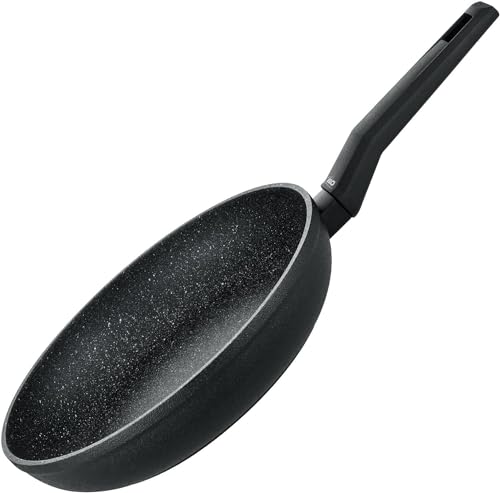 ELO Panna 28 cm - Granit Solution, alumīnijs, piemērots visiem plīts veidiem, melna, izturīga un stilīga.