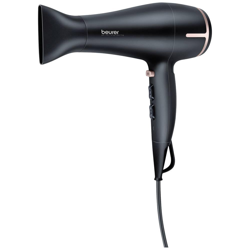 Beurer 591.32 HC 60 jonu matu fēns ar pieskāriena sensoru, 2000 vati, ar stila uzgali un apjoma difuzoru, 27, melns