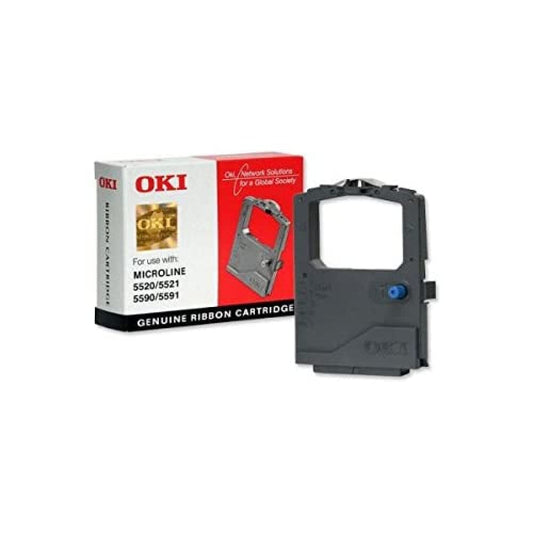 OKI Microline 5520, 5521, 5590, 5591 - Black ribbon, 4 million characters, high-quality printing, durable performance.