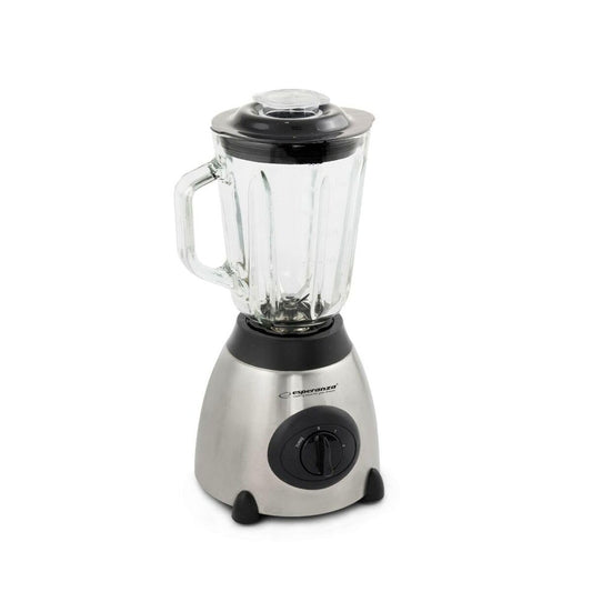 Esperanza EKM020 Blender - 500W power, 1.5L stainless steel and black design, perfect for smoothies and soups.
