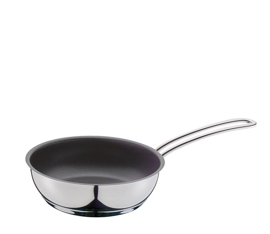 Küchenprofi COOK cepamā panna CAPRI Ø 16 cm - nerūsējošais tērauds, augstās malas, indukcijai, bieza daudzslāņu pamatne.