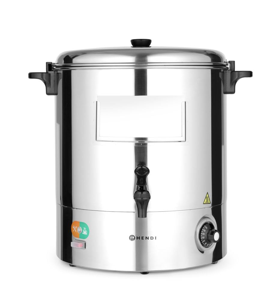 HENDI karsto dzērienu dozators - 28L, regulējama temperatūra līdz 110°C, nerūsējošais tērauds, 230V, 2200W.