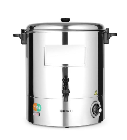 HENDI karsto dzērienu dozators - 28L, regulējama temperatūra līdz 110°C, nerūsējošais tērauds, 230V, 2200W.