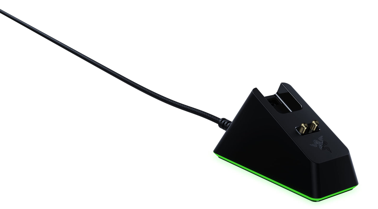 Razer Mouse Dock Chroma - RGB charging station for DeathAdder V2 Pro, Viper Ultimate, Basilisk Ultimate, Naga Pro, non-slip.