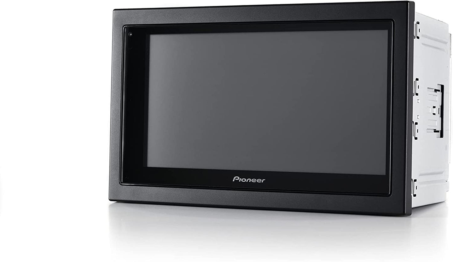 Pioneer DMH-A340DAB 2-DIN multimediju atskaņotājs, īsa uzstādīšanas dziļums, 6,8-collas ClearType skārienekrāns, viedtālruņa savienojums, USB, DAB/DAB+ digitālā radio, Bluetooth, 13 joslu grafiskais ekvalaizers