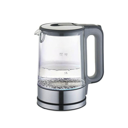 Maestro MR-053 Elektriskā stikla tējkanna - 1,7L, 360° pamatne, automātiska izslēgšanās, pretkaļķu filtrs, ūdens līmeņa indikators.