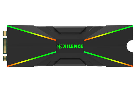 Xilence M2SSD.B.ARGB - M.2 2280 SSD cooler, 3PIN ARGB 5V, easy installation, ideal for high-performance gaming and streaming.