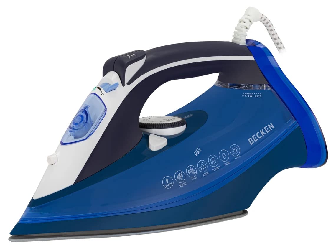 Baseina gludeklis - 3000 W, keramikas zole, tvaika trieciens 120 g, pašattīrīšanās, zils