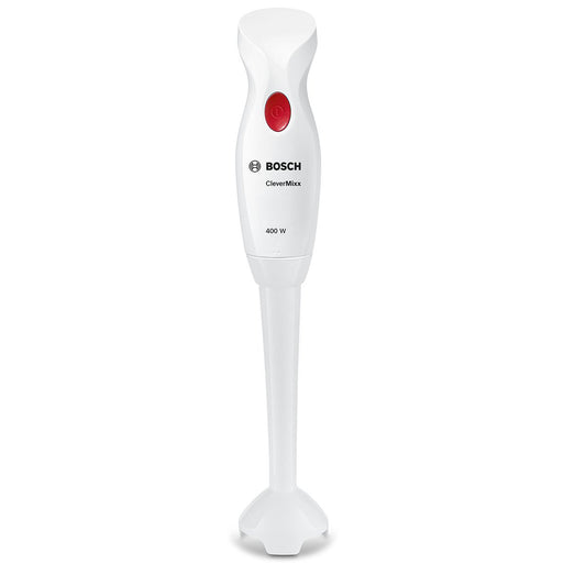 Bosch rokas mikseris CleverMixx MSM14000, noņemams maisīšanas kāts, ergonomiska rokturis, viegla korpuss, 4 asmeņu nazis, viegla tīrīšana, 400 W, balts/sarkans