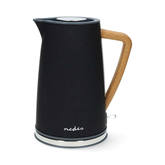 Tējkanna - 1,7 l - Mīksts pieskāriens - Melna - 360° rotācija - Slēpts sildīšanas elements - Strix kontrolieris