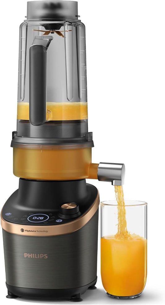 Philips Flip&Juice mikseris HR3770/10 - augstas veiktspējas, sulu spiedes modulis, ProBlend Ultra, 8 ātrās programmas.