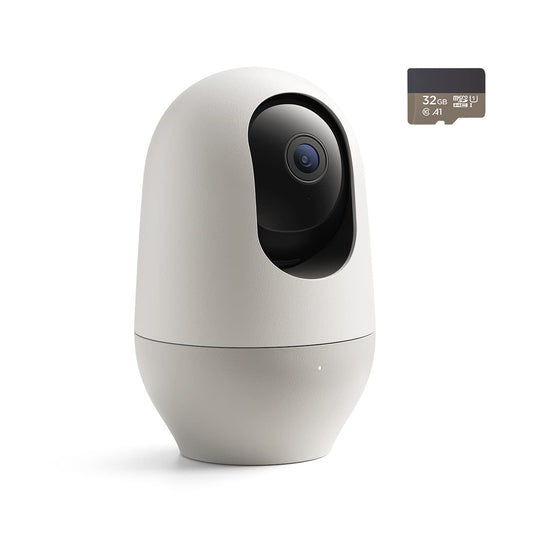 Nooie bērnu monitors ar Micro-SD karti, Wi‑Fi iekštelpu kamera, bezvadu 360° IP kamera, 1080P, kustības izsekošana, Super-IR nakts redzamība, ar Alexa