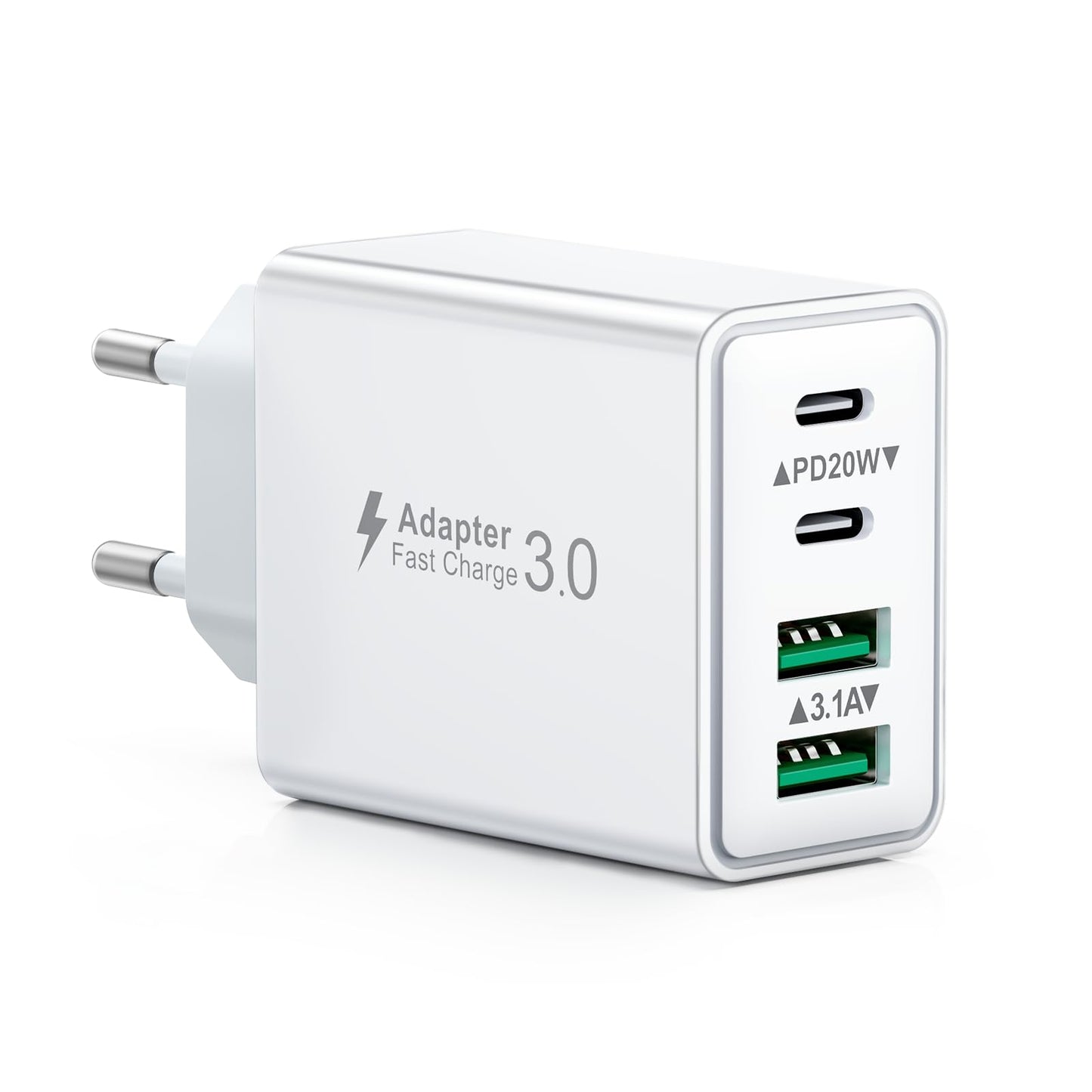 USB C lādētājs, 40W 4 portu ātrās uzlādes lādētājs, Aimoze vairāku portu barošanas adapteris iPhone 17 16 15 14 13 12 11 Pro Max, iPad, Samsung, tālruņiem