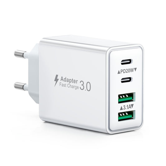 USB C lādētājs, 40W 4 portu ātrās uzlādes lādētājs, Aimoze vairāku portu barošanas adapteris iPhone 17 16 15 14 13 12 11 Pro Max, iPad, Samsung, tālruņiem