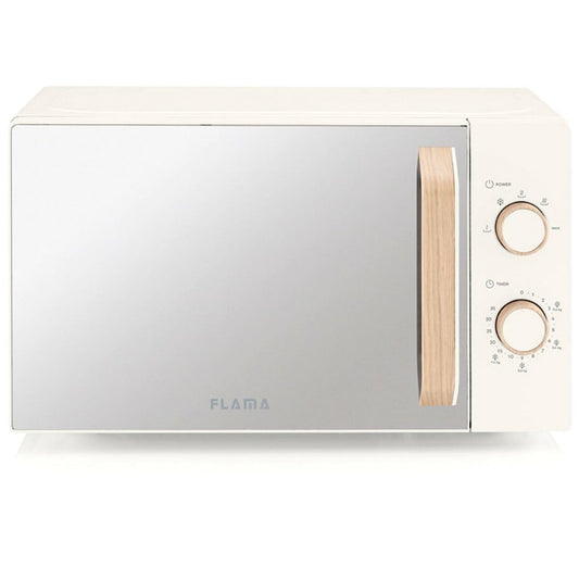 Mikroviļņu krāsns FLAMA 1831FL, 20 l, 700 W, S/Grils, Stikls/Krēms