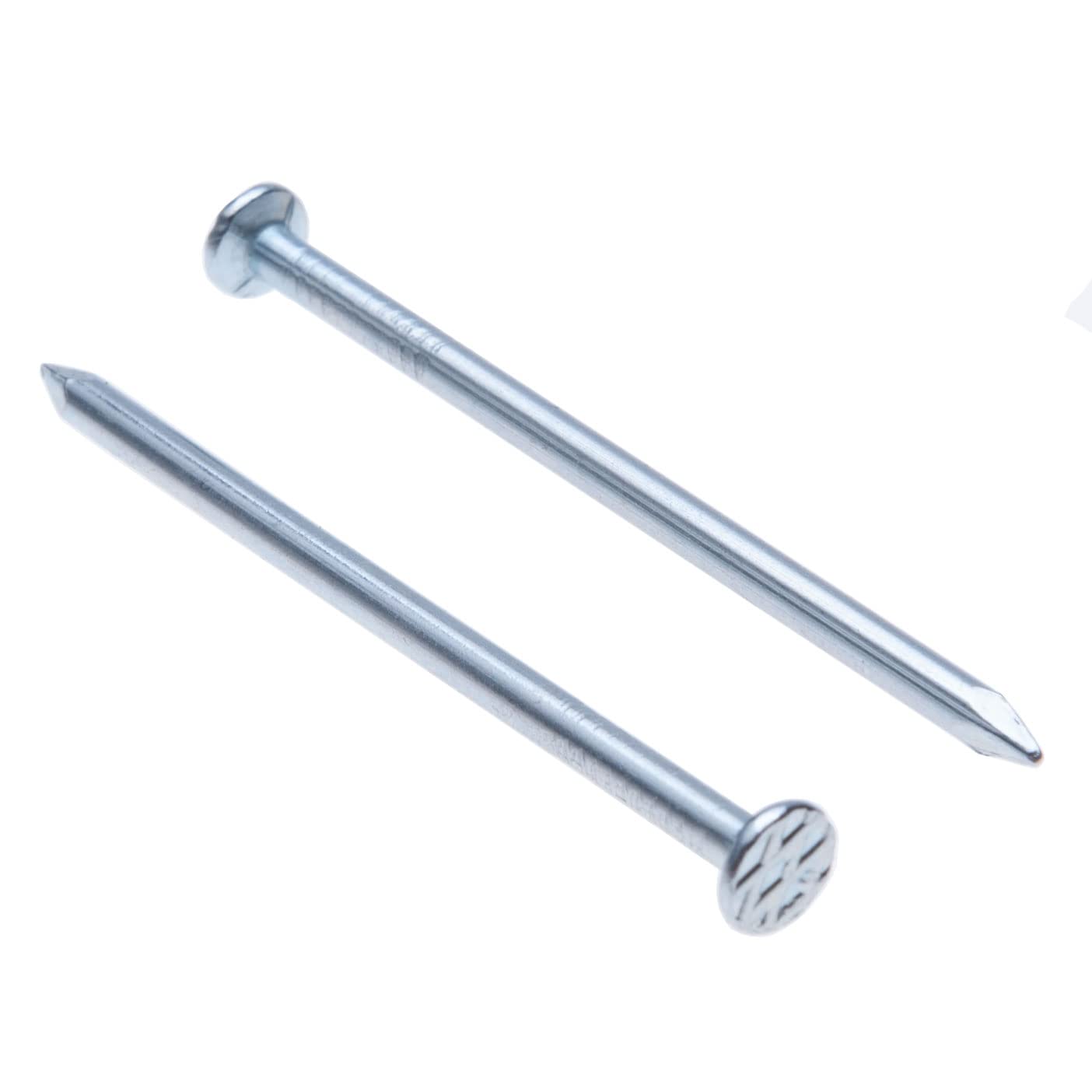 Apaļgalvas naglas kokam, 500 gab., cinkotas naglas DIY un amatniecībai, 25 mm, naglas diametrs 1.4 mm
