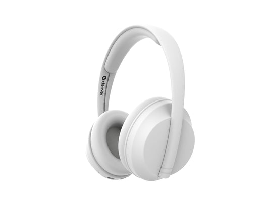 Denver BTH-235W White Bezvadu Bluetooth austiņas - Bluetooth 5.3, 22h atskaņošanas laiks, integrēts mikrofons, ērts dizains