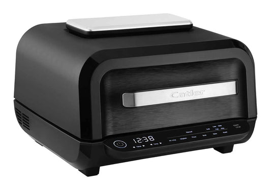 Catler Grils un Friteuze XXL 7,2 l - kompakts, 8 funkcijas, bez eļļas, melns, elektriskais grils un fritēze.