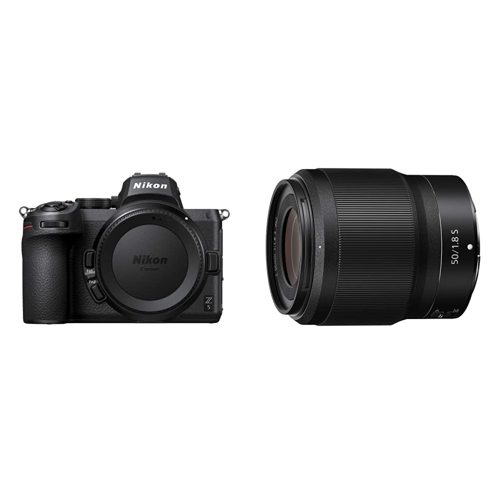 Nikon spoguļkameras Z 5 pilna formāta kamera & NIKKOR Z 50 mm 1:1,8 S objektīvs