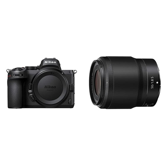 Nikon spoguļkameras Z 5 pilna formāta kamera & NIKKOR Z 50 mm 1:1,8 S objektīvs