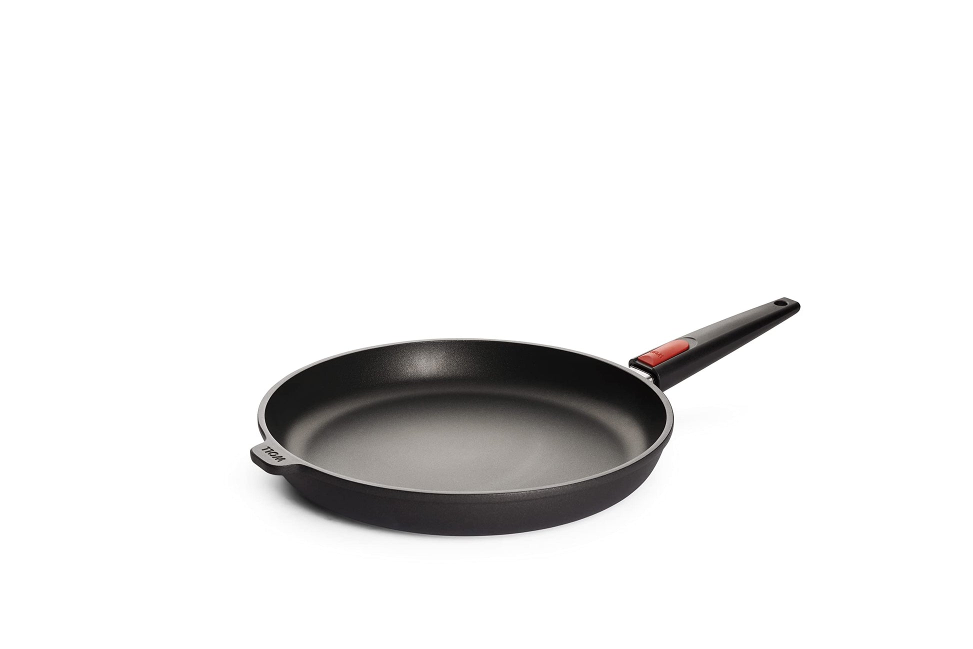 Woll Nowo Titanium plakana panna - Ø 32 cm, 5 cm augsta, noņemams rokturis, pretpiedeguma pārklājums, nav indukcijai.