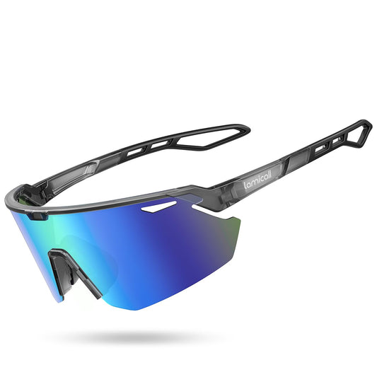 Lamicall Schnelle Brille Herren, Fahrradbrille Damen - [24g TR-90 Super Leicht] Polarisiert Sportbrille Laufbrille mit Verstellbaren Nasenpad & Bügel, UV400 Sonnenbrille Sport für Fahrrad/Ebike/Laufen