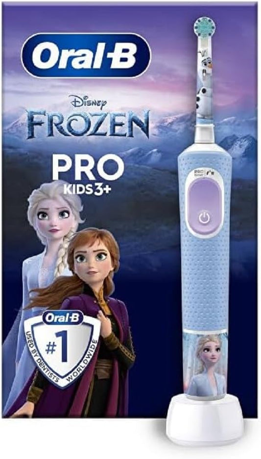 Oral-B Elektriskā zobu birste Vitality Pro Kids Frozen, mutes kopšanas produkts unisex bērniem, zila, rozā, violeta, balta