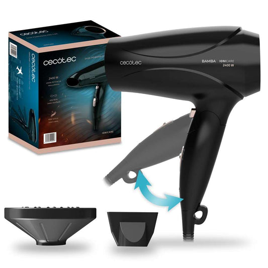 Cecotec Ionic matu žāvētājs ar difuzoru Bamba IoniCare 5450 Power & Go Pro Ice, 2400 W jauda, precizitātes uzgalis, difuzors ar īstiem joniem un lielu plūsmu. (Bronza)