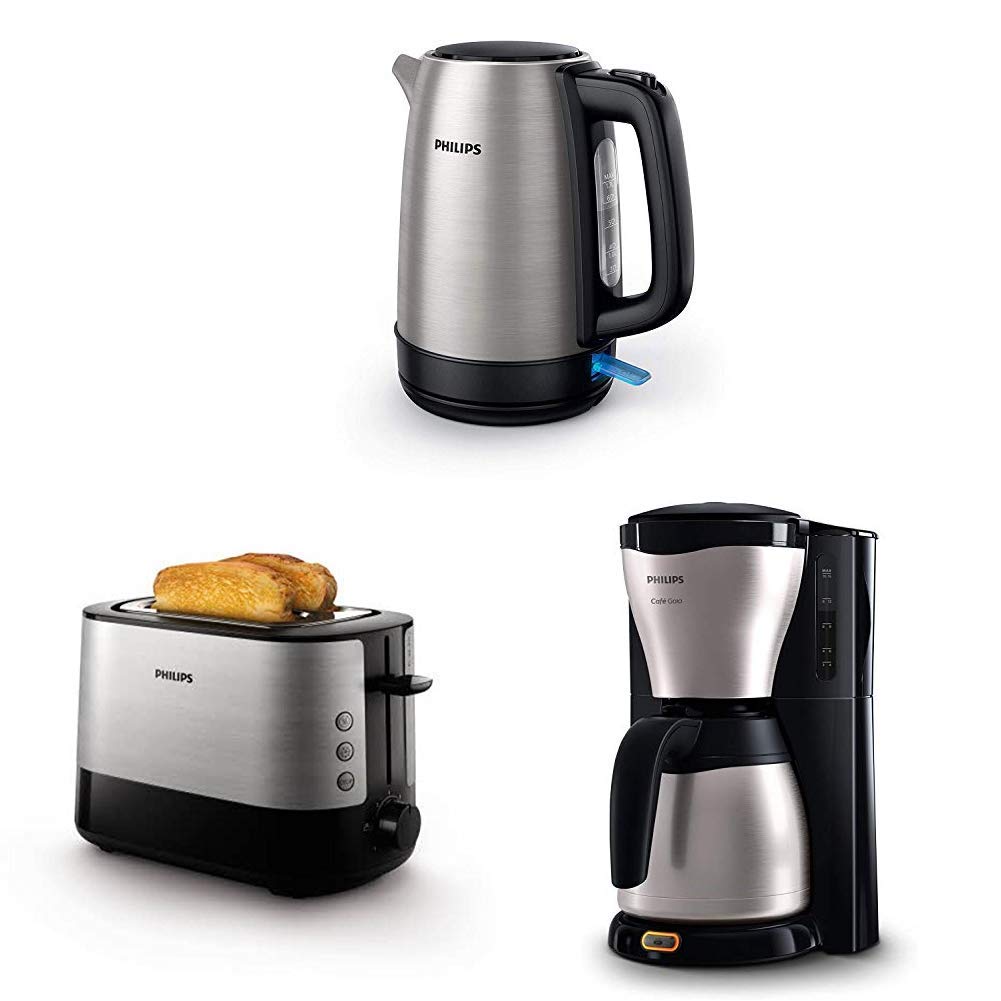 Russell Hobbs Retro Classic Noir tējkanna un tosteris, melns, retro dizains