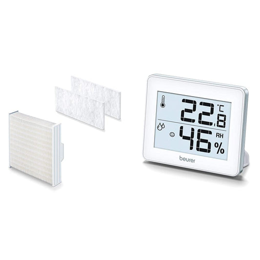 Beurer maremed filtru komplekts lietošanai ar MK 500 jūras klimata ierīci un HM 16 termo-higrometru, telpas klimata kontrole, izmantojot temperatūras rādījumu un gaisa mitrumu.