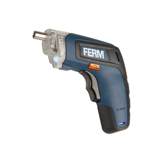 Skrūvgriezis 3.6V - 1.3Ah Li-Ion, compact cordless screwdriver with rechargeable battery and ergonomic design.
