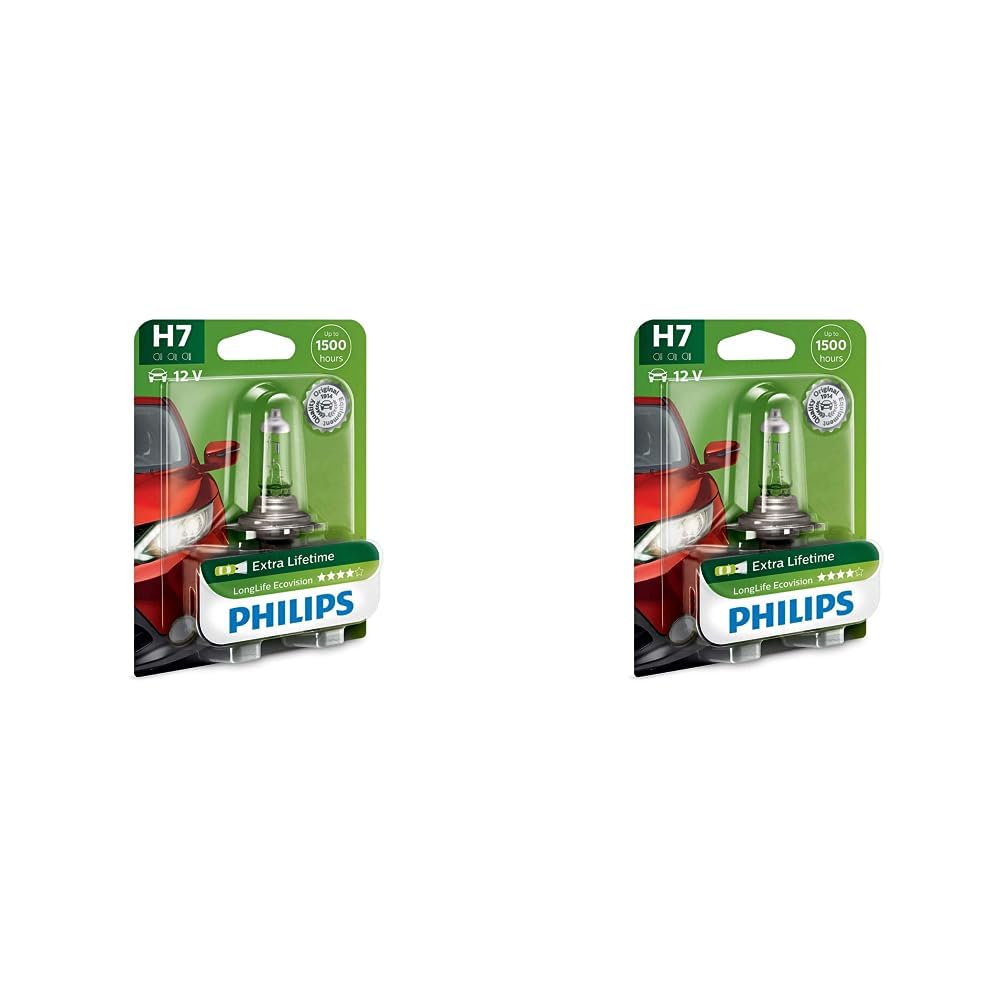 Philips 12972LLECOB1 LongLife EcoVision H7 luktura spuldze 12972LLECOB1, 1 gabala blisteris, balta, vienreizējais blisteris (iepakojums ar 2)