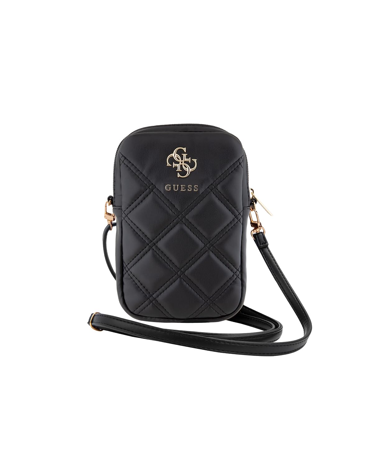Guess Zip Quilted 4G rokassomiņa – melna