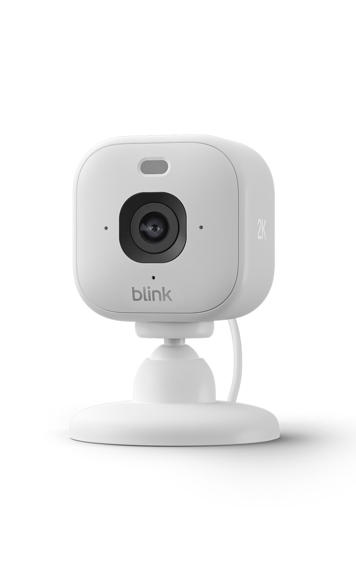 Blink Mini 2K+ novākās paaudzes iekštelpu novērošanas kamera, drošības kamera ar strāvas adapteri mājai, 2K video, 4x tālummaiņa, krāsu nakts redzamība, 1 kamera – balta