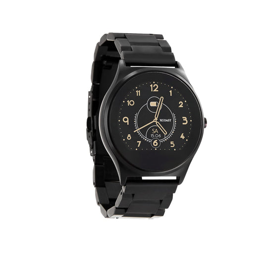 X-WATCH 54021 QIN XW Pro - Stainless steel smartwatch for men with fitness tracking and heart rate monitor for iOS and Android.