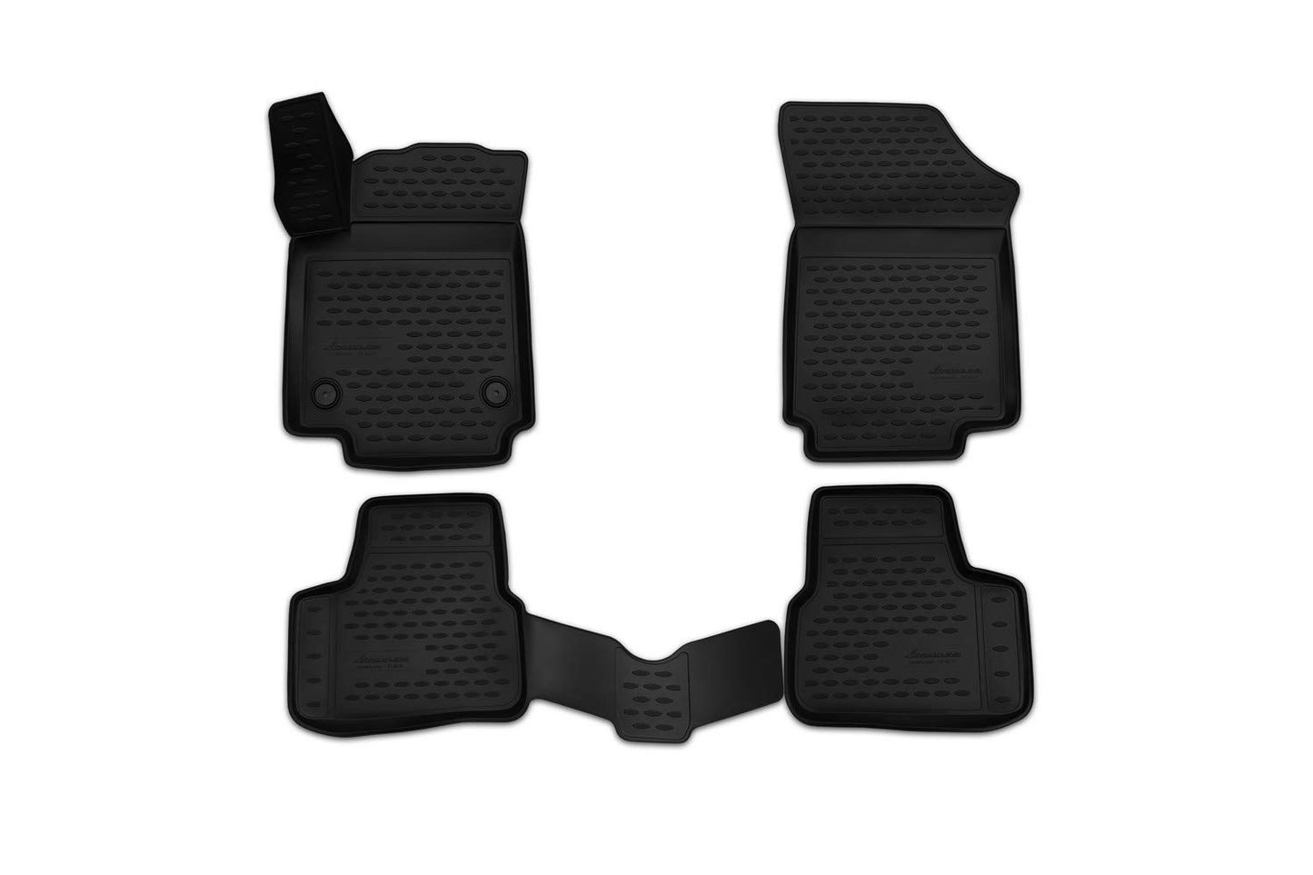 Elementi precīzi pielāgotas Premium 3D gumijas paklāji, kas paredzēti Volkswagen Up, Skoda Citigo, Seat MII, 2012-2024, 4 gab.