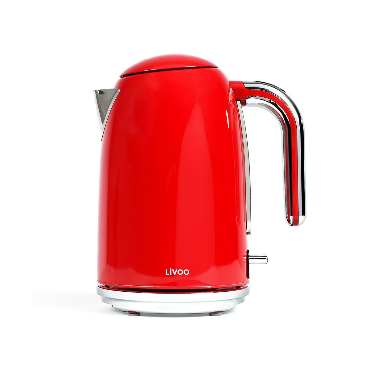 Livoo Elektriskā tējkanna 1,7l 2200w sarkana - ātra vārīšana, moderns dizains, droša lietošana.