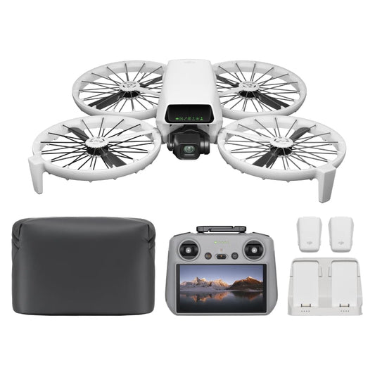 20. DJI Flip Fly More Combo (RC 2 tālvadības pults ar ekrānu), drons ar kameru 4K pieaugušajiem, roku palaišana, automātiska atgriešanās, inteliģents lidojums, 3 akumulatori 93 minūšu lidojuma laikam