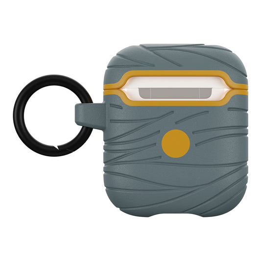LifeProof AirPods Case - Shockproof, scratch-resistant, slim design, includes carabiner, sustainably made, dark gray.