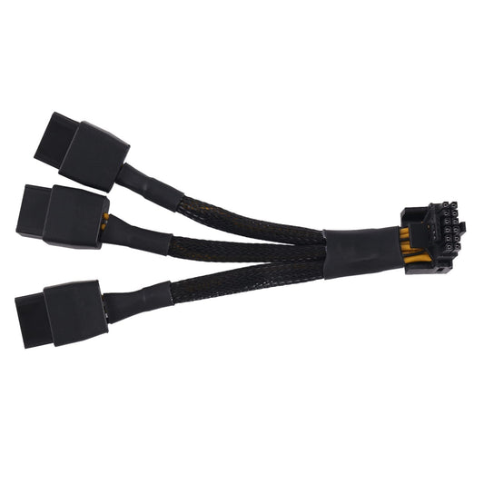 Myqqhbs 3X8Pin PCI-E uz 16Pin - 90-degree angle cable for PCI-E 5.0, compatible with RTX4090 RTX4080 series.