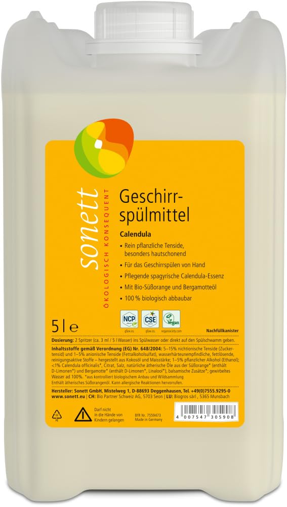 Trauku mazgāšanas līdzeklis Sonett Calendula, 5 L
