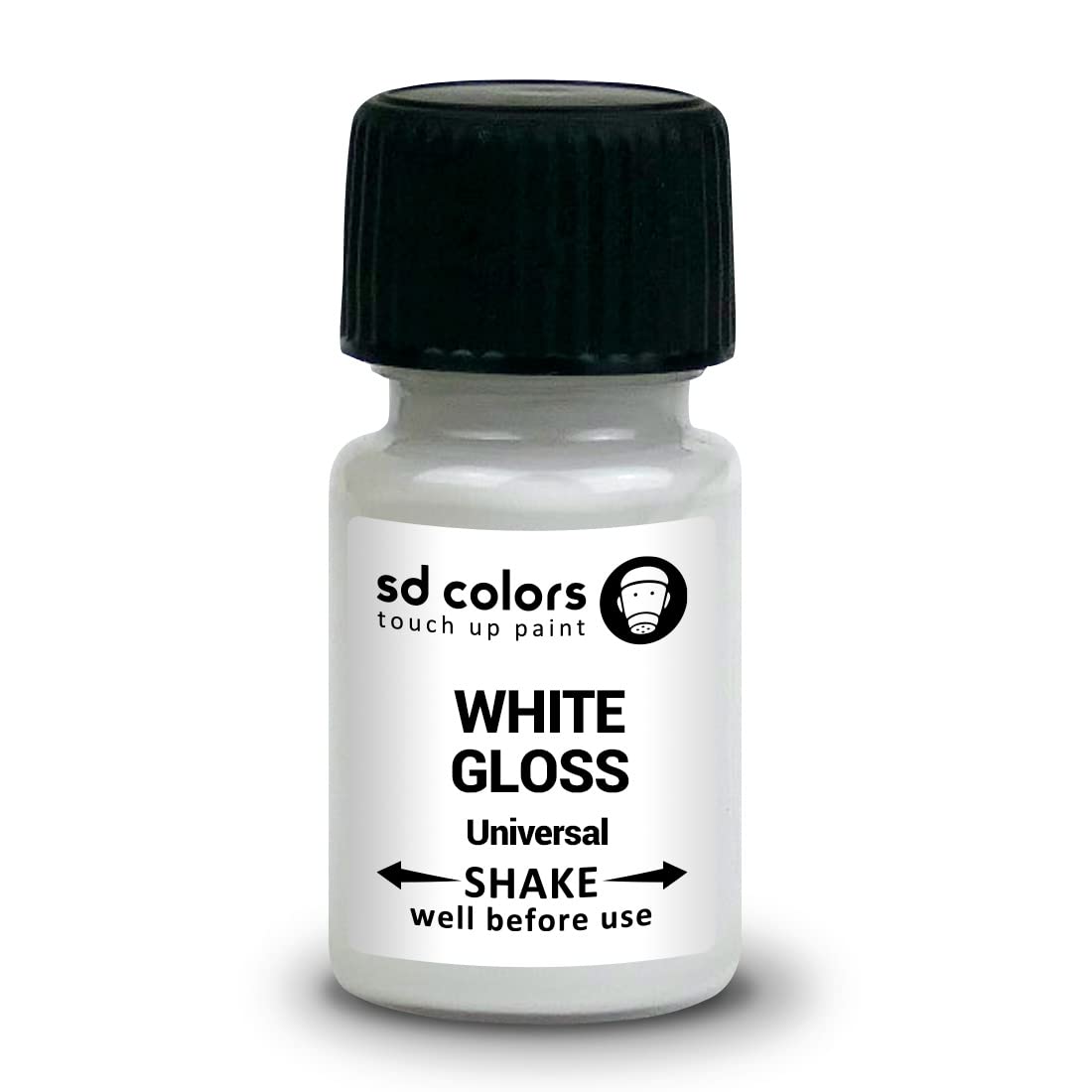 Auto krāsu uzpildes laka SD COLORS, universāla, spīdīgi balta, 15 ml, nelieliem remontdarbiem, metālam, kokam, plastmasai, logiem, rāmjiem, durvīm, vārtiem