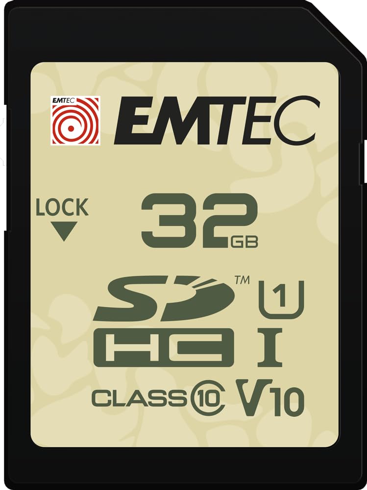 Emtec SD 32 GB UHS-I U1 V10 Āra - High-speed storage, durable design, ideal for photography and video recording.
