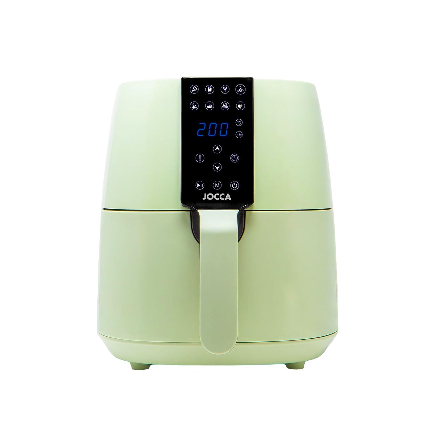 JOCCA Karstā gaisa fritieris - 3,8 l, eļļas brīvs, taimeris, regulējama temperatūra, 1450 W, veselīga gatavošana.