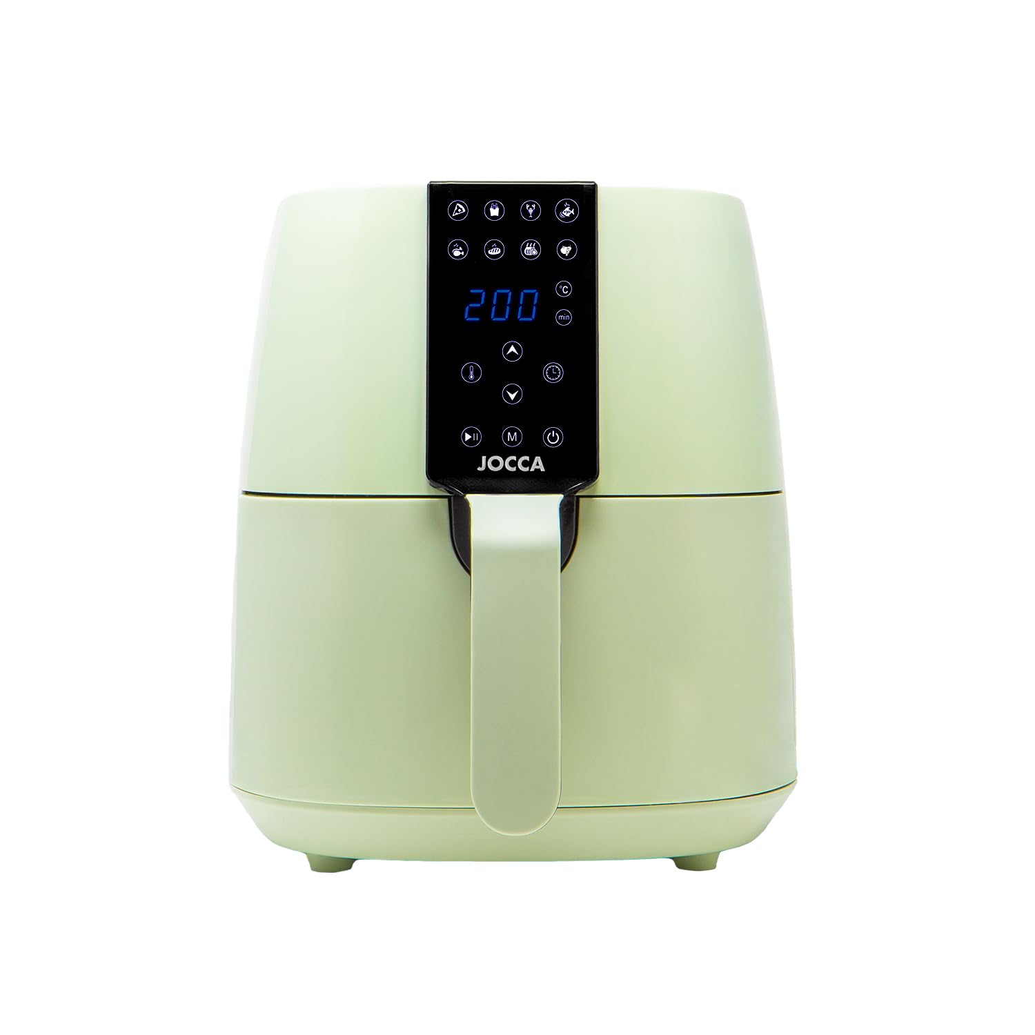 JOCCA Karstā gaisa fritieris - 3,8 l, eļļas brīvs, taimeris, regulējama temperatūra, 1450 W, veselīga gatavošana.