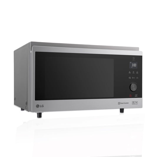 LG MJ3965ACS - Mikroviļņu krāsns 4 in 1 Smart Inverter; maksimālā jauda konvekcijai 1850 W, grilam 950 W, mikroviļņiem 1100 W; 39 l ietilpība; nerūsējošais tērauds
