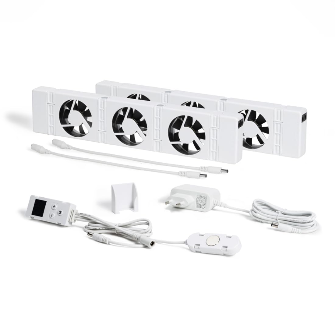 Radiatora ventilators SpeedComfort ar Control Sensor - Duo komplekts (2x) - Līdz pat 22% enerģijas ietaupījums - Sildītāja ventilators, saderīgs ar siltumsūkņiem - Vairāki ātrumi - Kluss